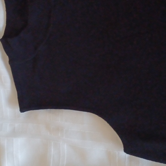 Marled, Black Sleeveless, Mock turtle neck sweater top. Sz. L - Picture 5 of 6